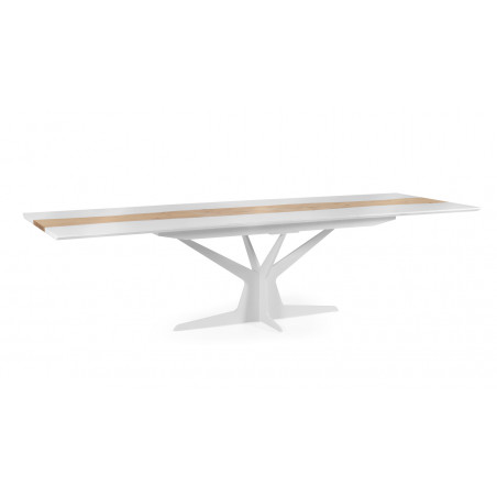 Table de repas extensible en bois et laque RACINE