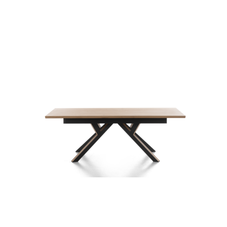 Table repas extensible en bois et métal RELIEF