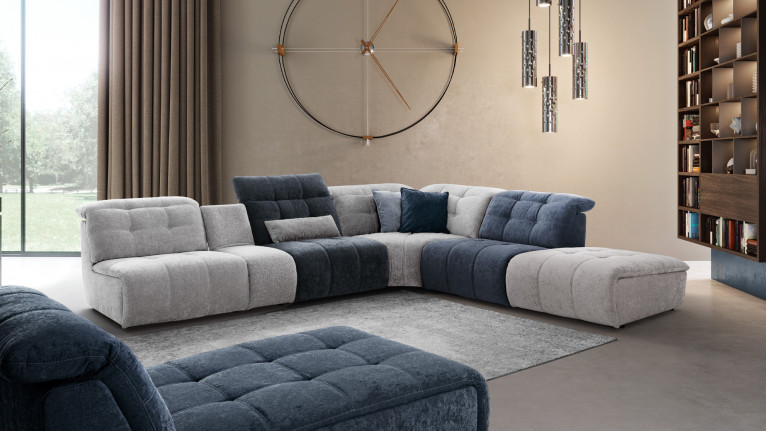 Canapé d'angle modulable relaxation électrique SAFRAN - Composez un salon sur-mesure avec ces modules chauffeuse d'une largeur d