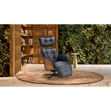Fauteuil relaxation électrique cuir DETROIT