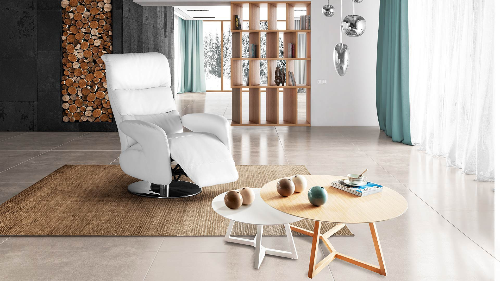 Fauteuil de direction en tissu avec têtière made in France – Eden 02