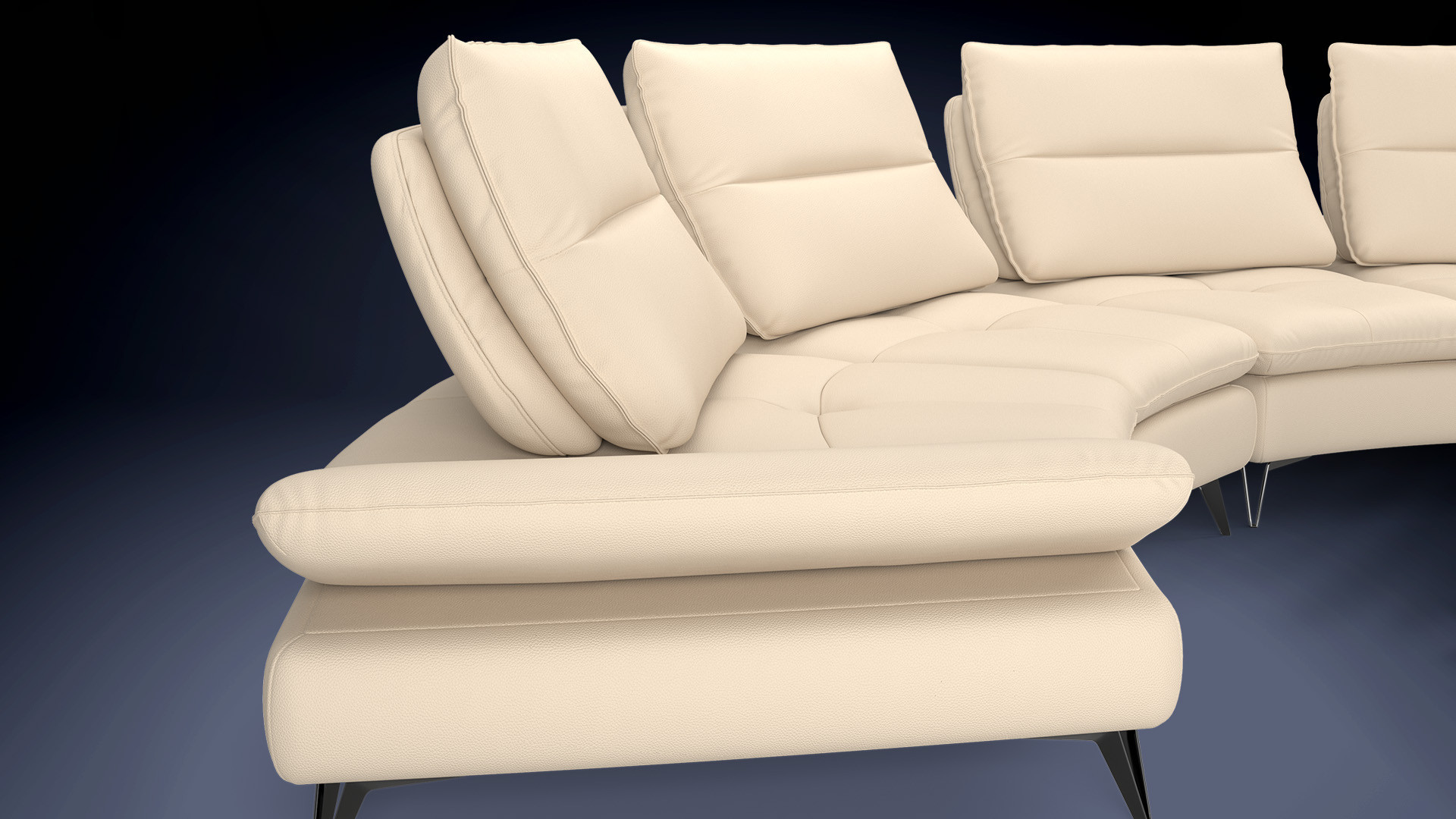 ZHOMGG Canapé 4 Places Modulable En Chenille, Avec Rangement