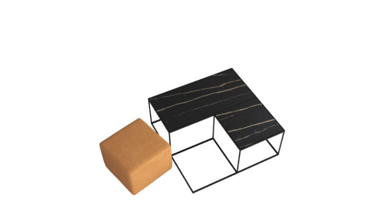 Table basse avec pouf intégré BELLAGIO