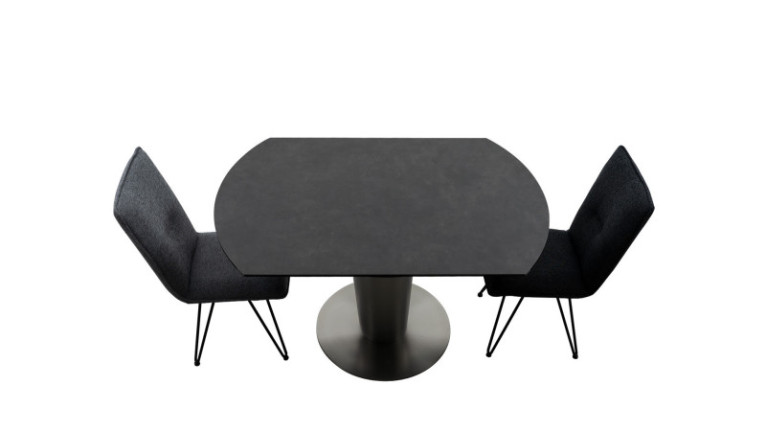 Table de repas extensible céramique gris moucheté MAGNOLIA