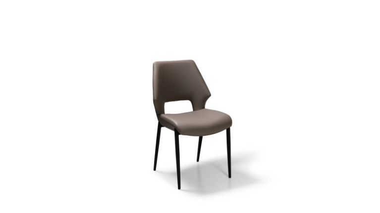 2 Chaises tissu gris clair MELANIE