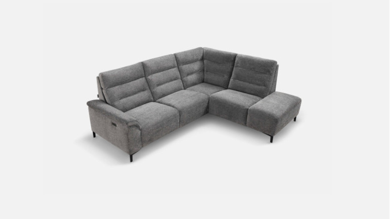 Canapé d'angle relaxation électrique tissu ALBATROS | Confort moelleux