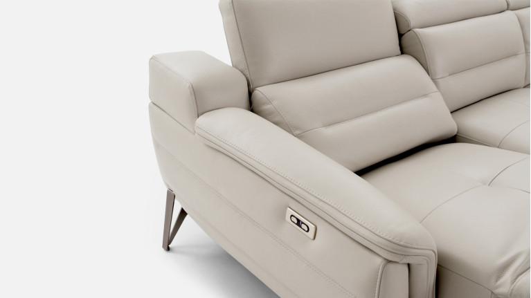 Canapé d'angle méridienne relaxation cuir ZENITH | Relax design