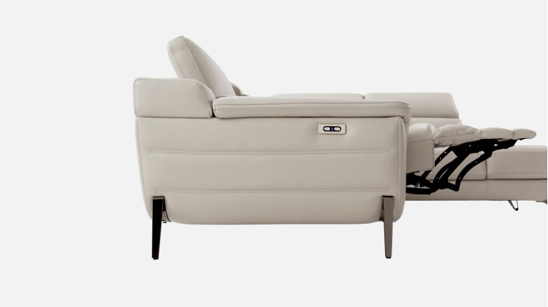 Canapé d'angle méridienne relaxation cuir ZENITH | Relax design
