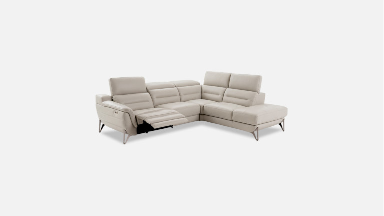 Canapé d'angle méridienne relaxation cuir ZENITH | Relax design