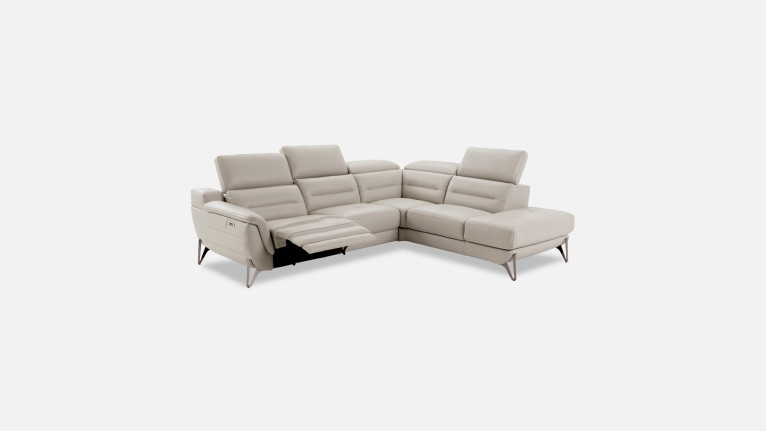 Canapé d'angle méridienne relaxation cuir ZENITH | Relax design