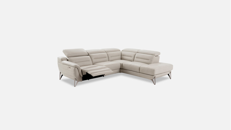 Canapé d'angle méridienne relaxation cuir ZENITH | Relax design