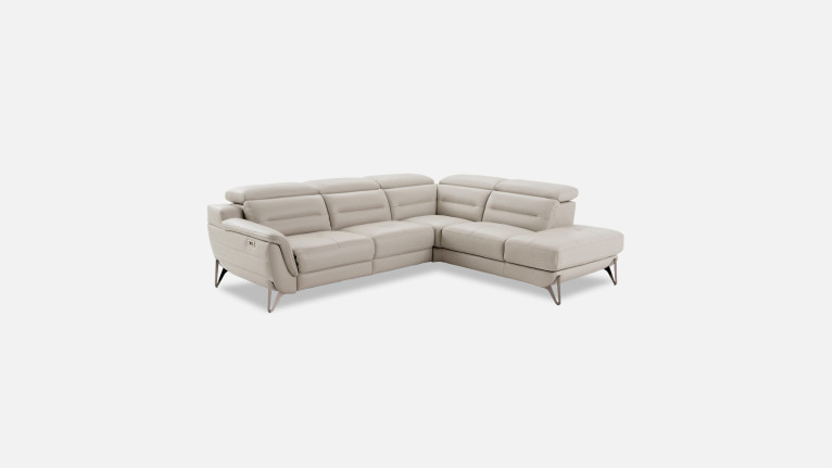 Canapé d'angle méridienne relaxation cuir ZENITH | Relax design