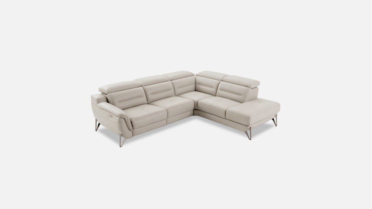 Canapé d'angle méridienne relaxation cuir ZENITH | Relax design