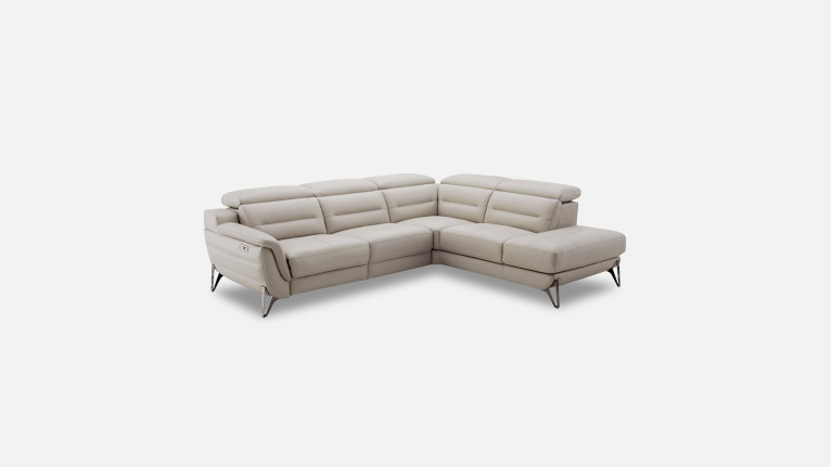 Canapé d'angle méridienne relaxation cuir ZENITH | Relax design