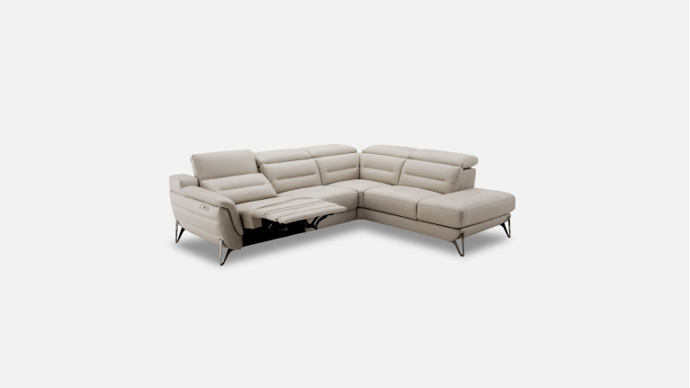 Canapé d'angle méridienne relaxation cuir ZENITH | Relax design