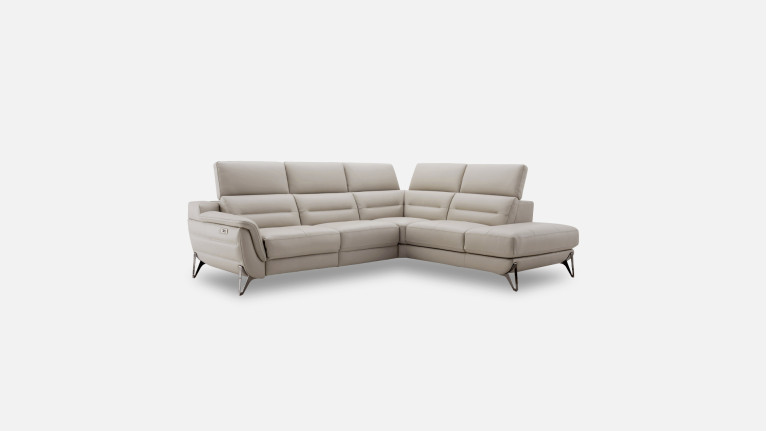 Canapé d'angle méridienne relaxation cuir ZENITH | Relax design