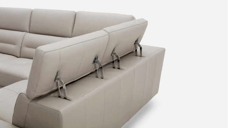 Canapé d'angle méridienne relaxation cuir ZENITH | Relax design