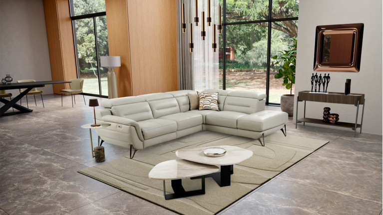 Canapé d'angle méridienne relaxation cuir ZENITH | Relax design