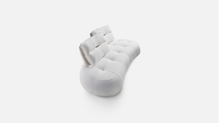 Canapé 3 places tissu COCO | Design modulable avec accoudoir mobile