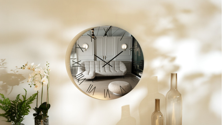 Horloge miroir murale SARIN | Véritable objet de décoration