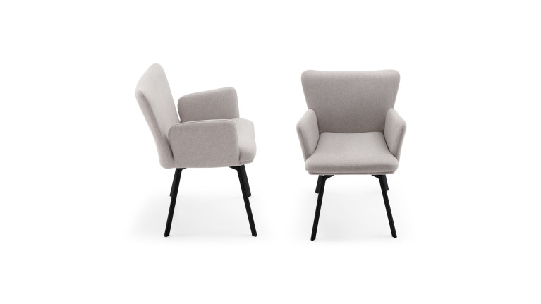 Fauteuil LEON | Confort contemporain et piètement acier design