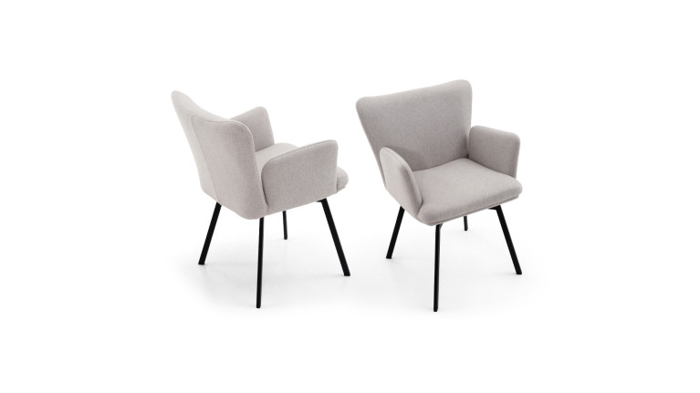Fauteuil LEON | Confort contemporain et piètement acier design