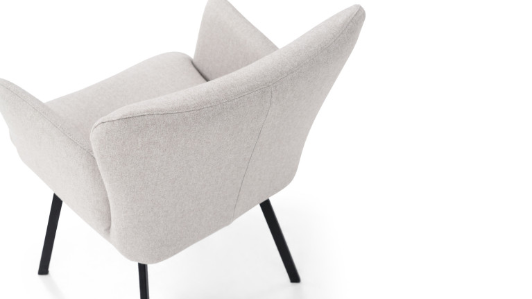 Fauteuil LEON | Confort contemporain et piètement acier design