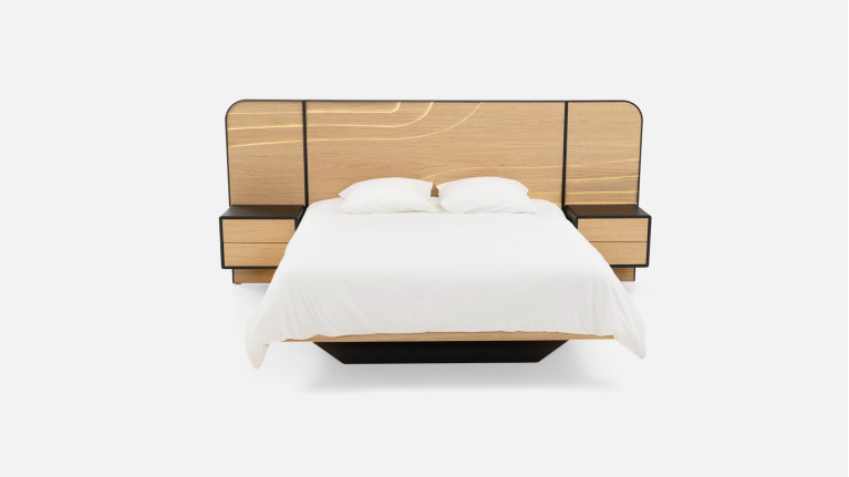 Lit NOVA | Design épuré en placage chêne