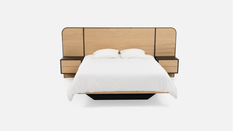 Lit NOVA | Design épuré en placage chêne