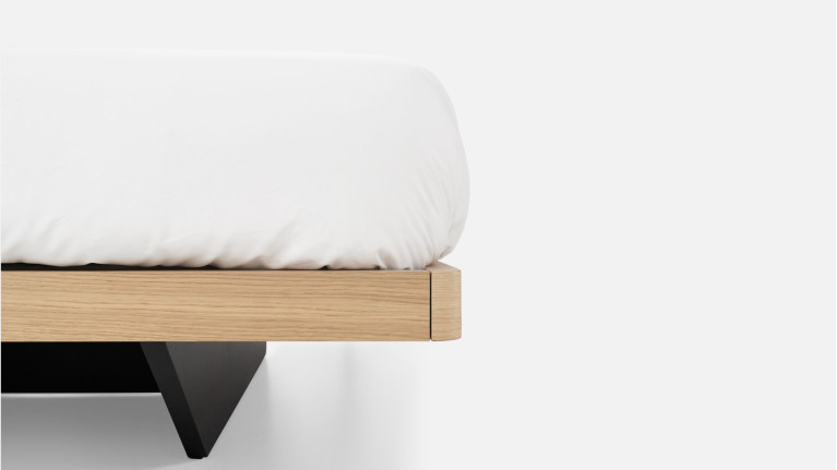 Lit NOVA | Design épuré en placage chêne