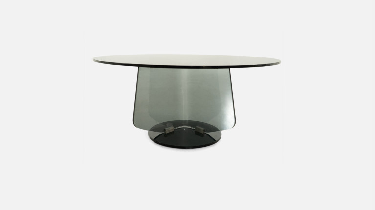 Table basse MIRAGGIO | Design en verre courbé et plateau trempé