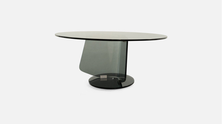 Table basse MIRAGGIO | Design en verre courbé et plateau trempé