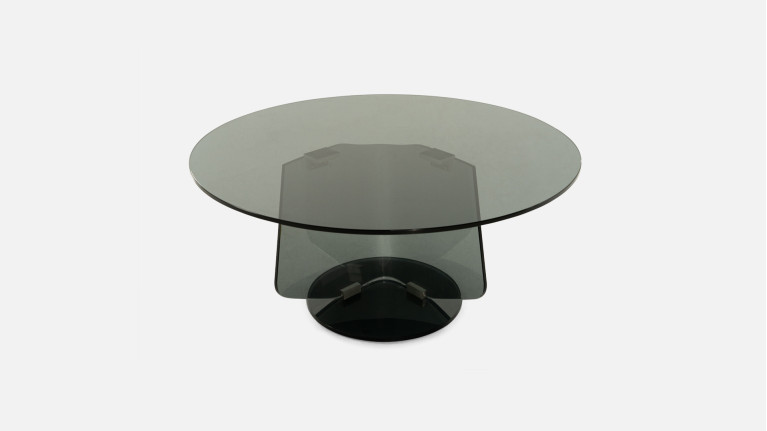 Table basse MIRAGGIO | Design en verre courbé et plateau trempé