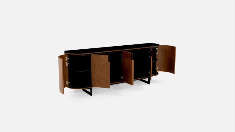 Buffet Cosmos noyer | Courbes douces et finitions haut de gamme