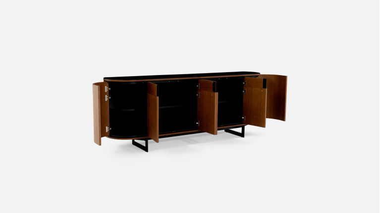 Buffet Cosmos noyer | Courbes douces et finitions haut de gamme