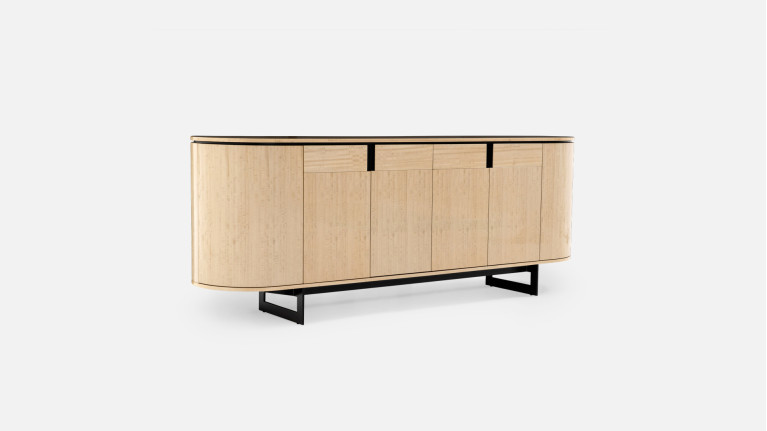 Buffet COSMOS eucalyptus clair | Design galbé et teinte lumineuse