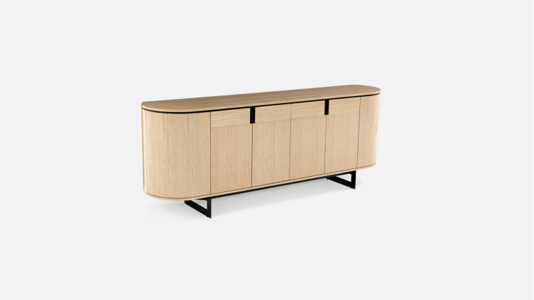 Buffet COSMOS eucalyptus clair | Design galbé et teinte lumineuse