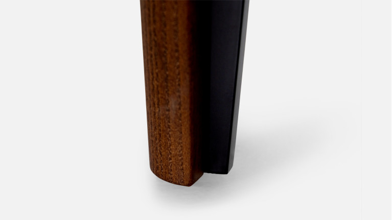 Table extensible COSMOS noyer | Allonge centrale et piètement frêne