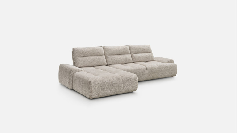 Canapé d'angle chaise longue tissu ANITA | Élégance et confort