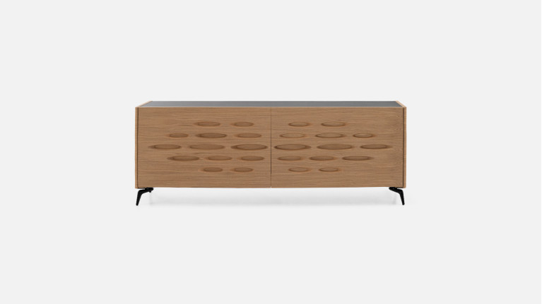 Buffet OROS 2 portes coulissantes | Design sculptural et lumineux