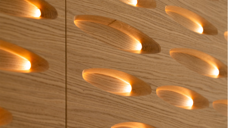 Buffet OROS 2 portes coulissantes | Design sculptural et lumineux