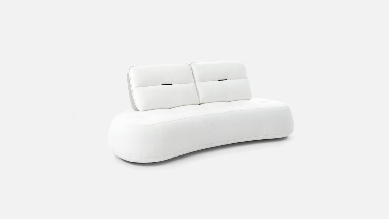 Canapé 3 places tissu COCO | Design modulable avec accoudoir mobile