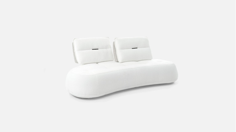 Canapé 3 places tissu COCO | Design modulable avec accoudoir mobile