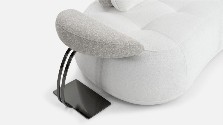Canapé 3 places tissu COCO | Design modulable avec accoudoir mobile