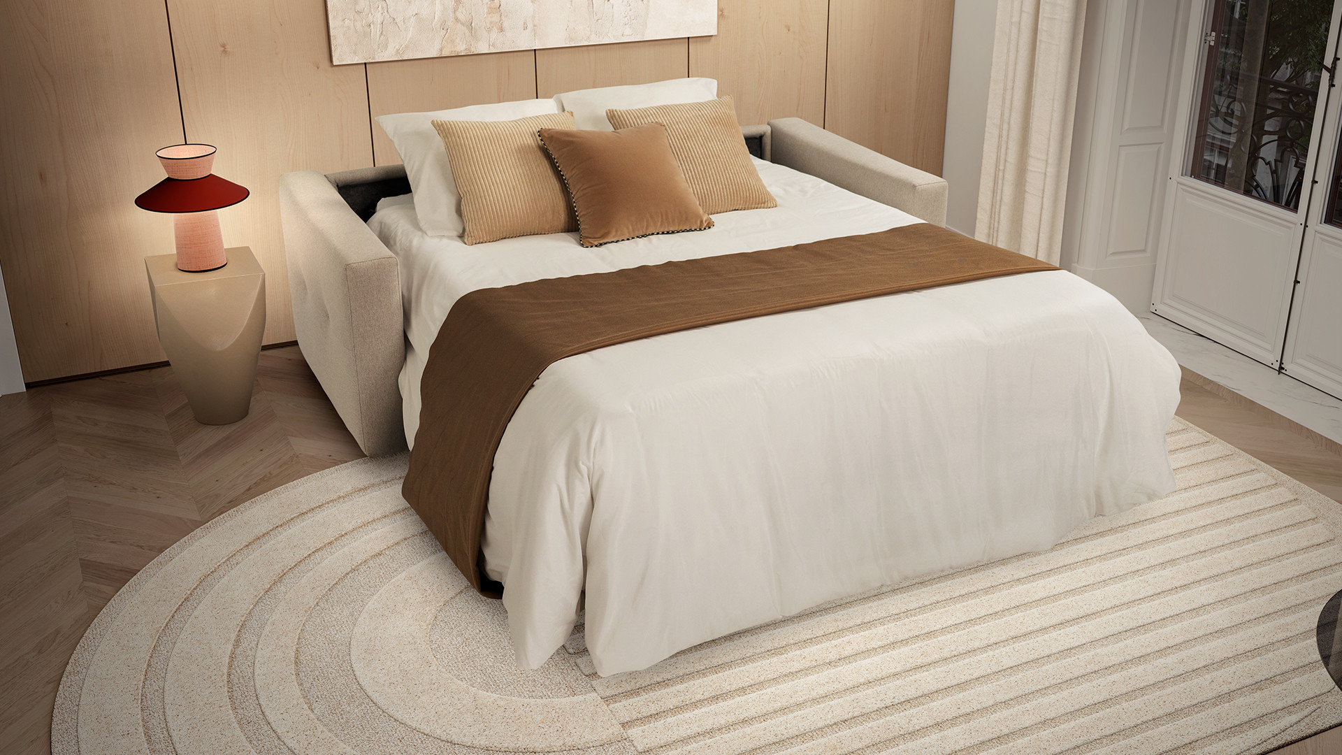 Canapé convertible tissu TUCA | Allure contemporaine