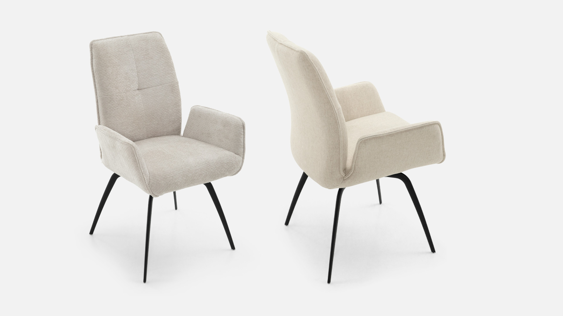 Fauteuil LOUISE | Design raffiné et confort haute densité en tissu