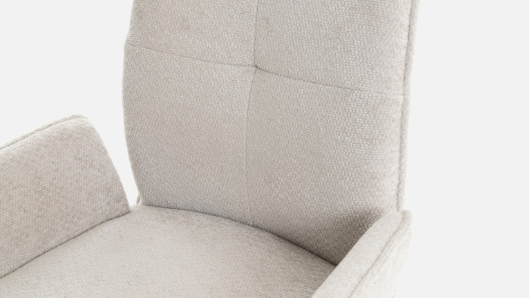 Fauteuil LOUISE | Design raffiné et confort haute densité en tissu