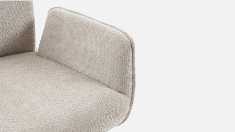 Fauteuil LOUISE | Design raffiné et confort haute densité en tissu