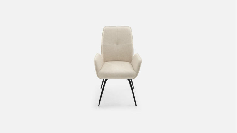 Fauteuil LOUISE | Design raffiné et confort haute densité en tissu