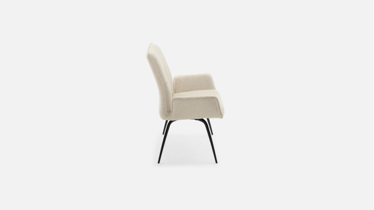 Fauteuil LOUISE | Design raffiné et confort haute densité en tissu